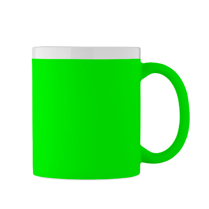 Mug personnalisé en céramique mate 300 ml Mugiva vert fluo